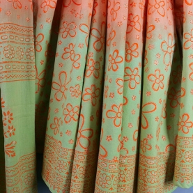 Indian cotton skirt Sanganeri print