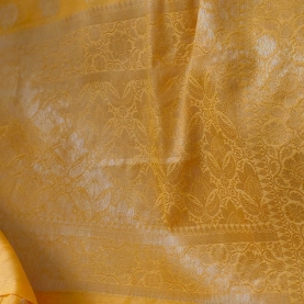 Indian embroidered cotton saree
