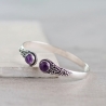 Indian metal bangle with amathyst stones
