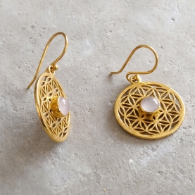 Ethnic earrings Flower of life design