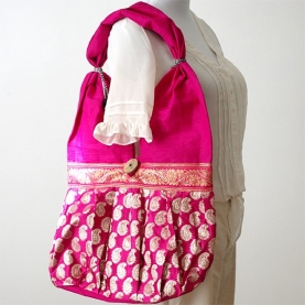 Sac à main indien rose