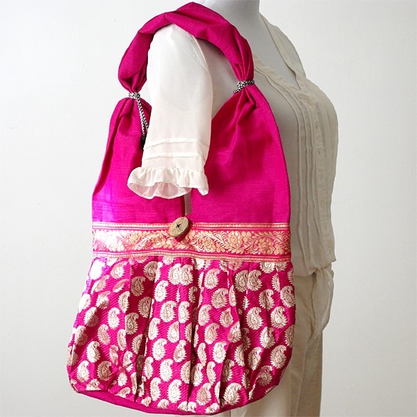 Sac à main indien rose