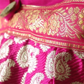 Sac indien en tissu rose
