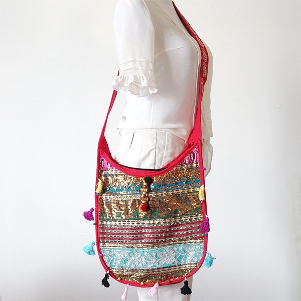 Sac à main rouge motif 2