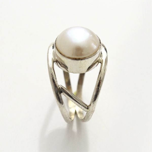 Mens Ring Silver Pearl Signet Ring Men Mens Pearl Rings White Gemstone  Pinky Ring Silver Rings for Men 18K Gold Signet Ring Gifts - Etsy
