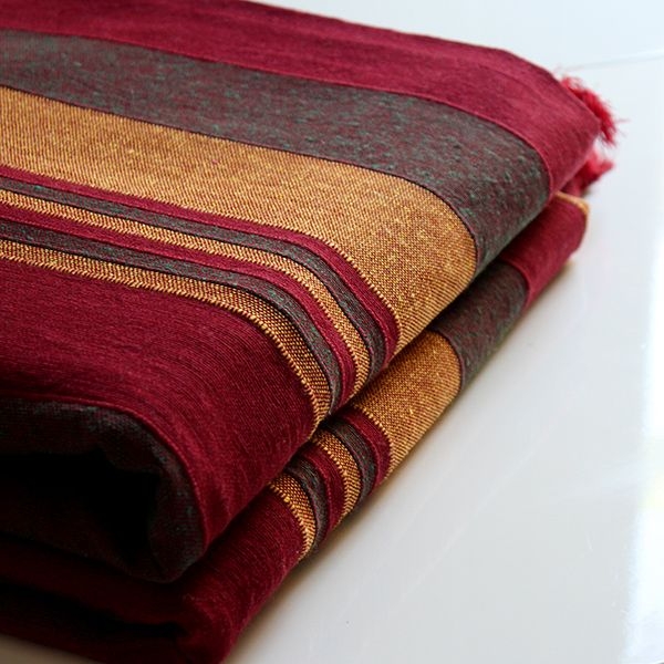 Indian sofa or bed cover maroon color