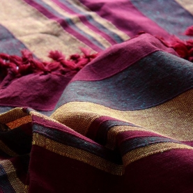 Indian sofa or bed cover maroon color