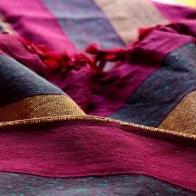 Indian sofa or bed cover maroon color