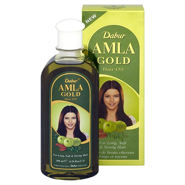 Dabur Amla Gold Hair Oil - Huile d'amla, amande et henné pour