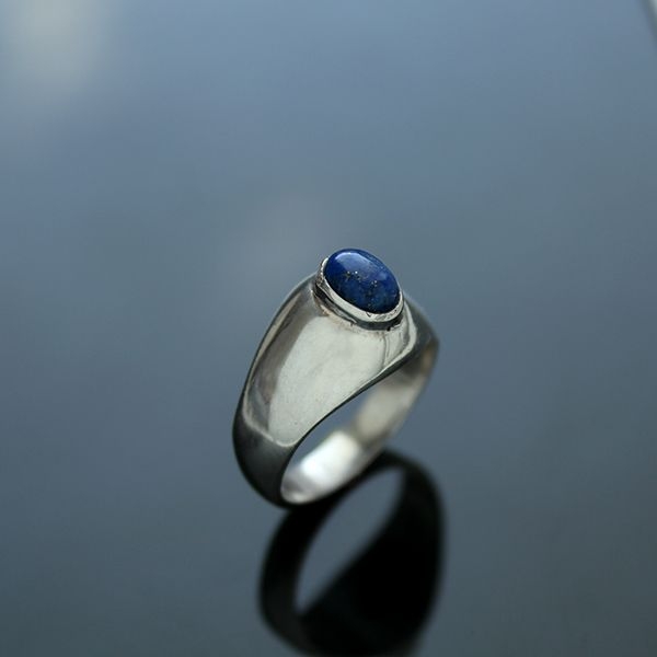 Indian silver and lapis lazuli ring size choice
