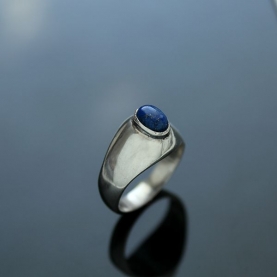 Bague indienne argent et lapis lazuli