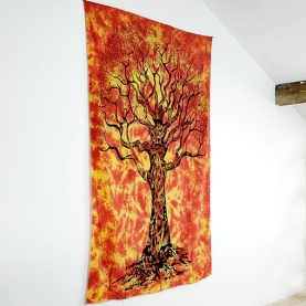 Indian cotton wall hanging colorful tree