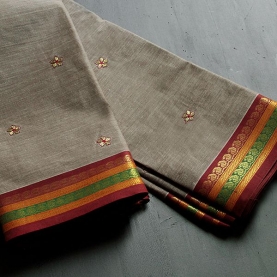 Indian saree cotton brown