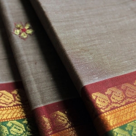 Indian saree cotton brown