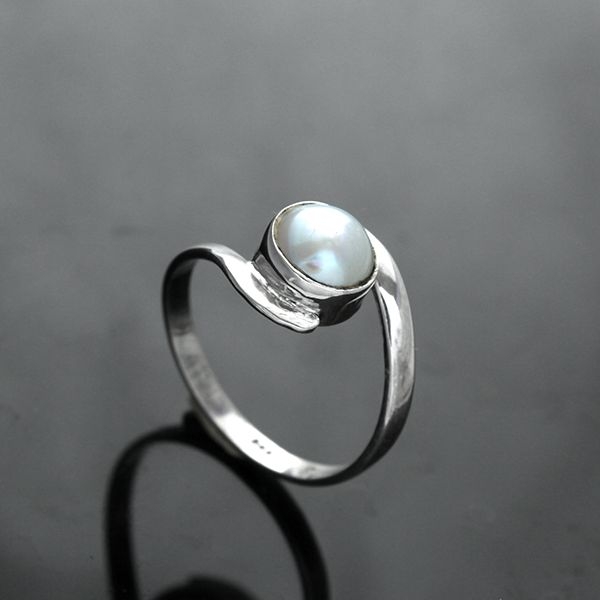 Bague indienne argent et perle