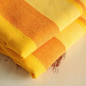  Couverture canapé tissu indien jaune et orange