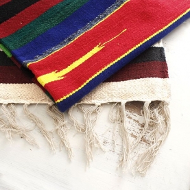 Indian handicraft carpet colorful Dari