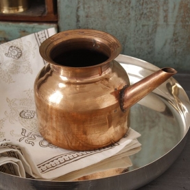 Indian copper jug Ram jhara