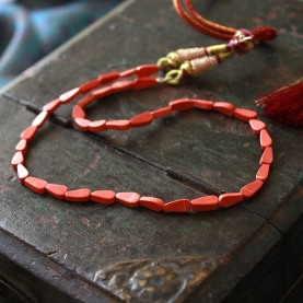 Collier indien corail rose