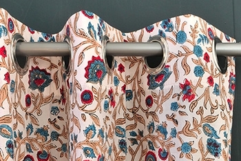 Rideaux Indiens En Coton Imprimé | Pankaj e-Boutique Indienne